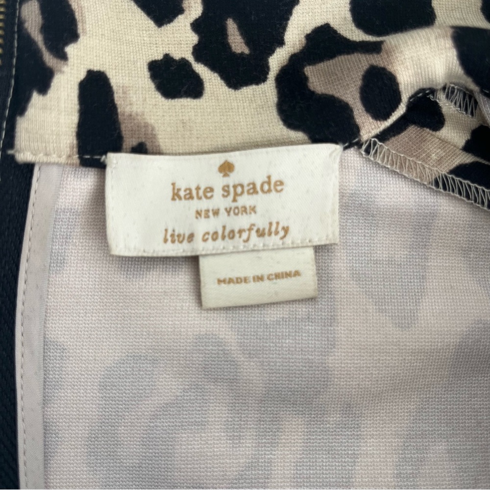 Kate Spade Black and Tan Animal Print Turtleneck - Picture 7 of 10